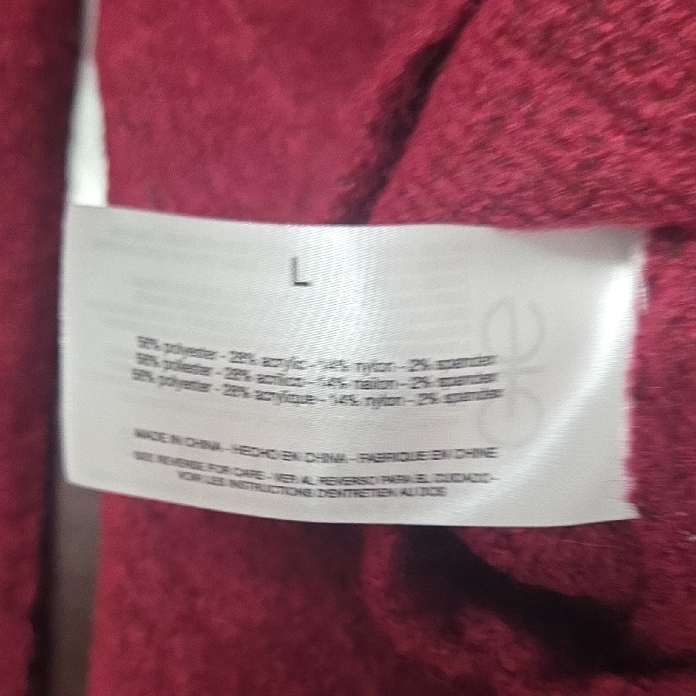Nine West Burgundy Sweater with Gold Button Details - Picture 9 of 9